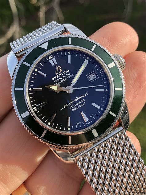 breitling superocean heritage 42 green bezel|breitling superocean heritage 2 42mm.